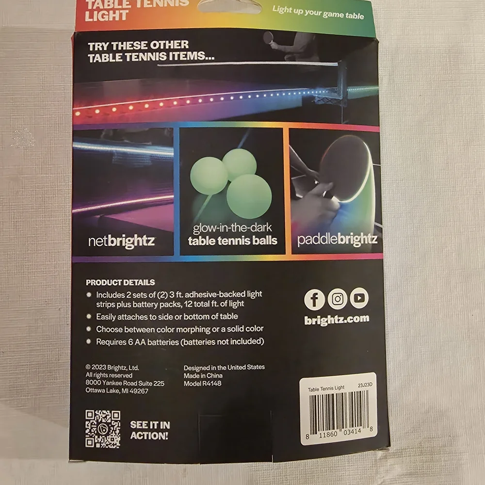 Table Tennis Light with Color Select